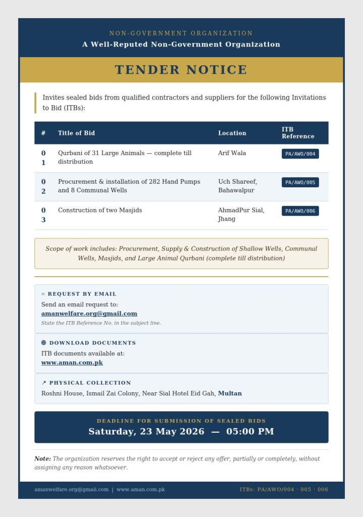 tender notice